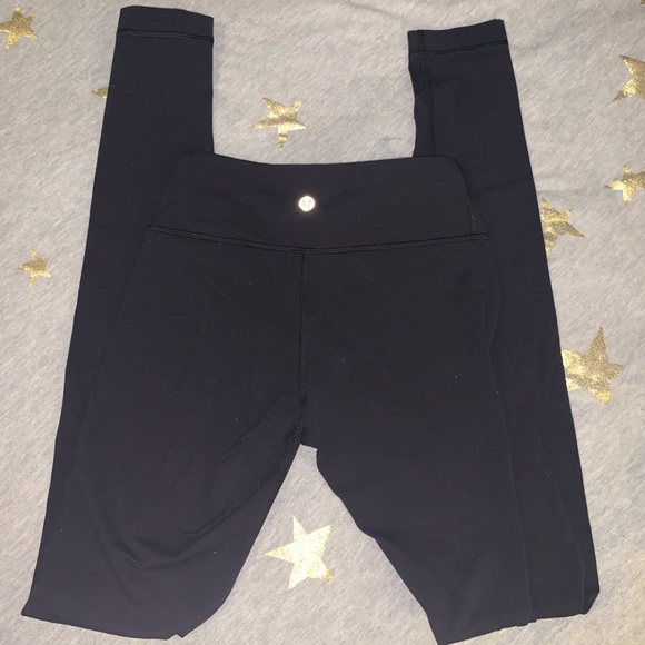 Wunder Under Black Lulu Lemon Leggings! Reversible - Picture 2 of 5